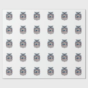 Patriotic Puzzle Lover Vector Graphic Tee Wrapping Paper