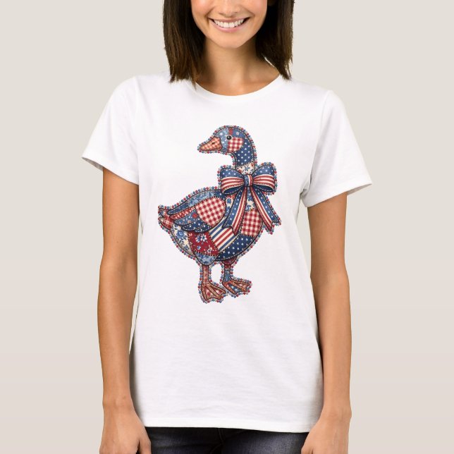 Patriotic Quilted Goose T-Shirt (Front)
