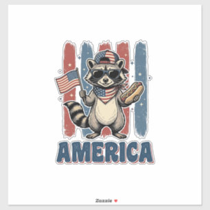 Patriotic Racoon America Vintage Shirt Design_1