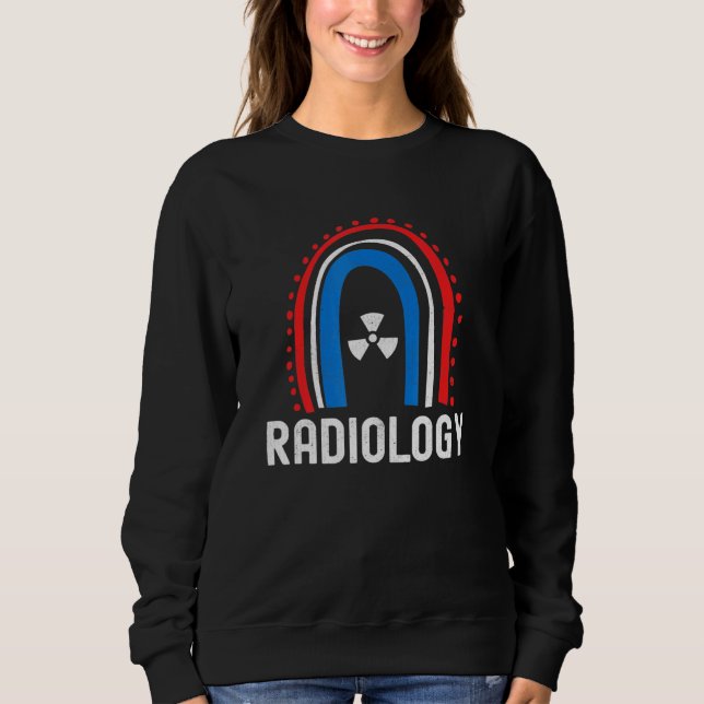 Patriotic Radiology Us Flag Rainbow Sweatshirt (Front)