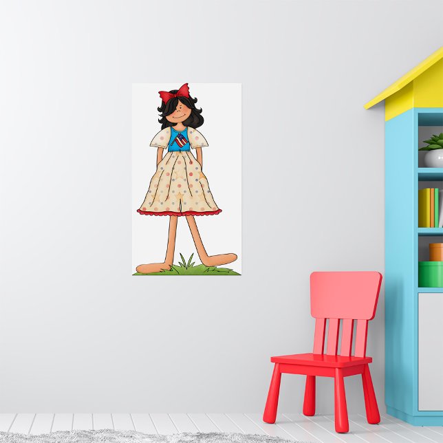 Patriotic Rag Doll Girl Americana Folk  Poster (Creator Uploaded)