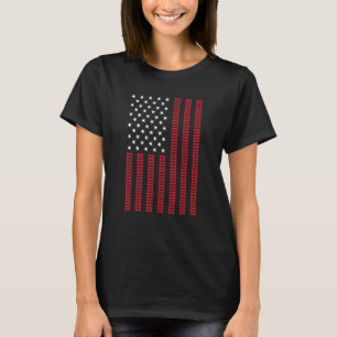 Patriotic Railroad Trach Flag Train  Model Train O T-Shirt