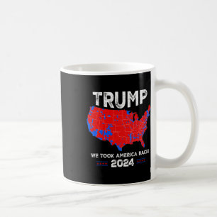 Patriotic Red And Blue Map Funny Trump Fan Coffee Mug