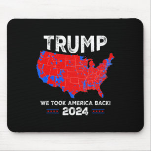 Patriotic Red And Blue Map Funny Trump Fan Mouse Mat