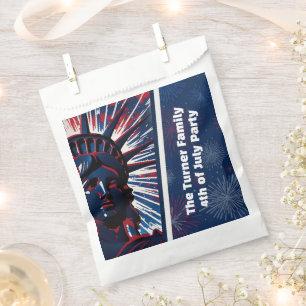 Patriotic Red Blue Statue of Liberty 4th of July Favour Bags