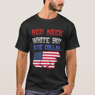 Patriotic Red Neck White And Blue Collar 4Th July T-Shirt