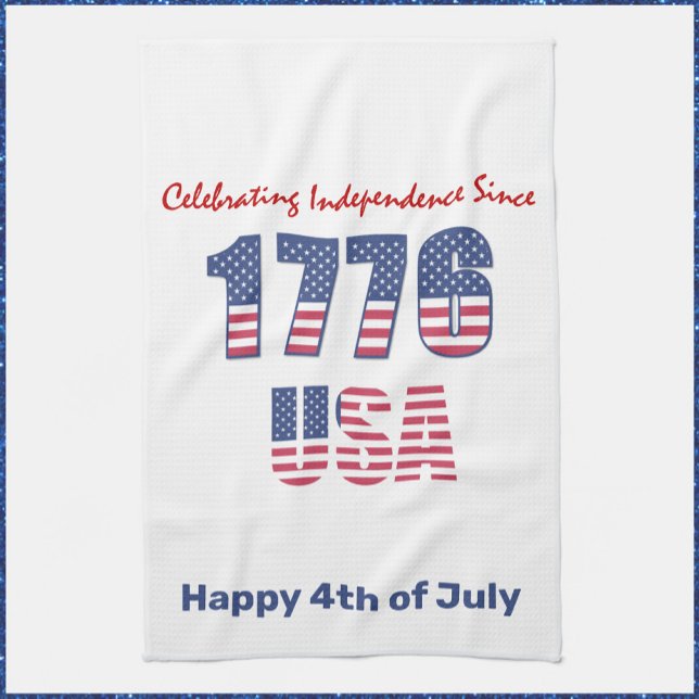 Patriotic Red White and Blue 4th of July  Tea Towel (Creator Uploaded)