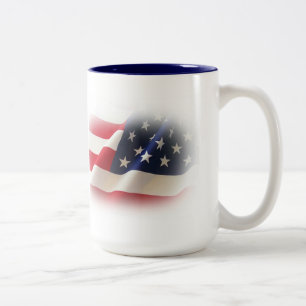 Patriotic Red, White and Blue America Flag Mug