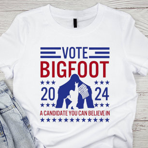 Patriotic Red, White, and Blue Bigfoot 2024  T-Shirt
