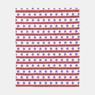 Patriotic Red white and blue Fleece Blanket