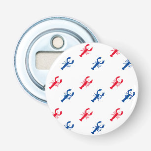 Patriotic Red white and blue lobster pattern Bottle Opener