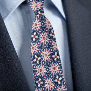 Patriotic Red White and Blue Necktie