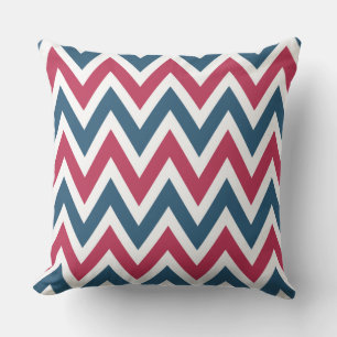 Patriotic Red White and Blue Outdoor Cushion