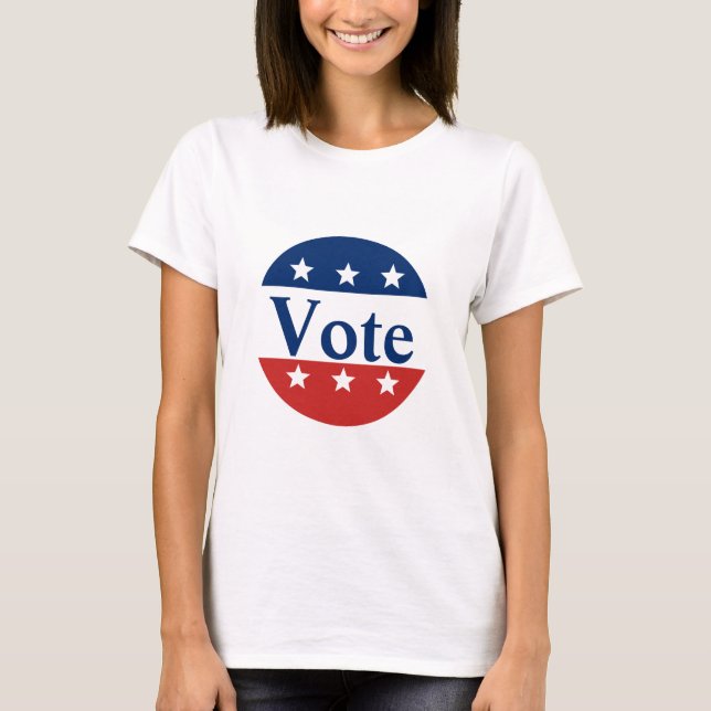 Patriotic Red White and Blue Vote T-Shirt (Front)