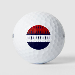 Patriotic Red, White and blue with stars design Golf Balls