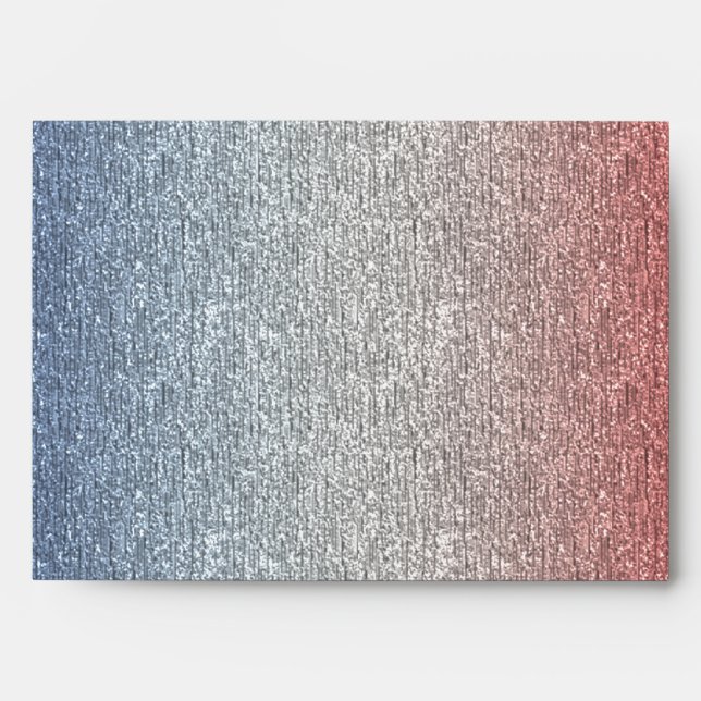 Patriotic Red White Blue American Flag Envelopes (Front)