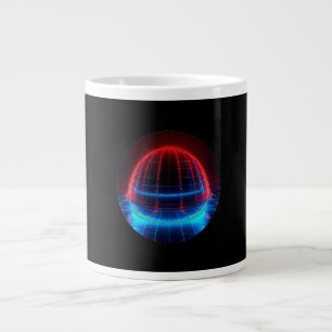 Patriotic Red White Blue Geodesic Dome Large Coffee Mug