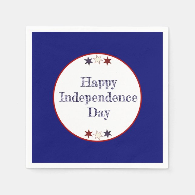 Patriotic Red White Blue Stars  Napkin (Front)