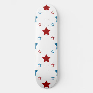 Patriotic Red White Blue Stars Skatedeck Skateboard