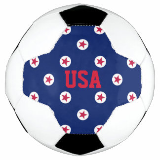 Patriotic red white blue USA stars Football