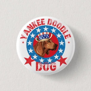 Patriotic Redbone Coonhound 3 Cm Round Badge