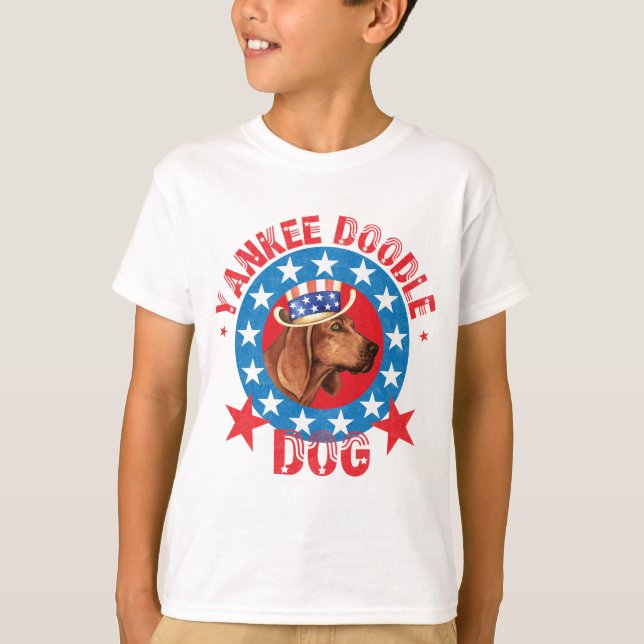 Patriotic Redbone Coonhound T-Shirt (Front)