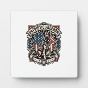 Patriotic Rescue Dog Plaque
