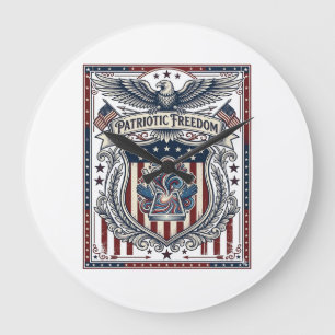 Patriotic Resin Large Clock