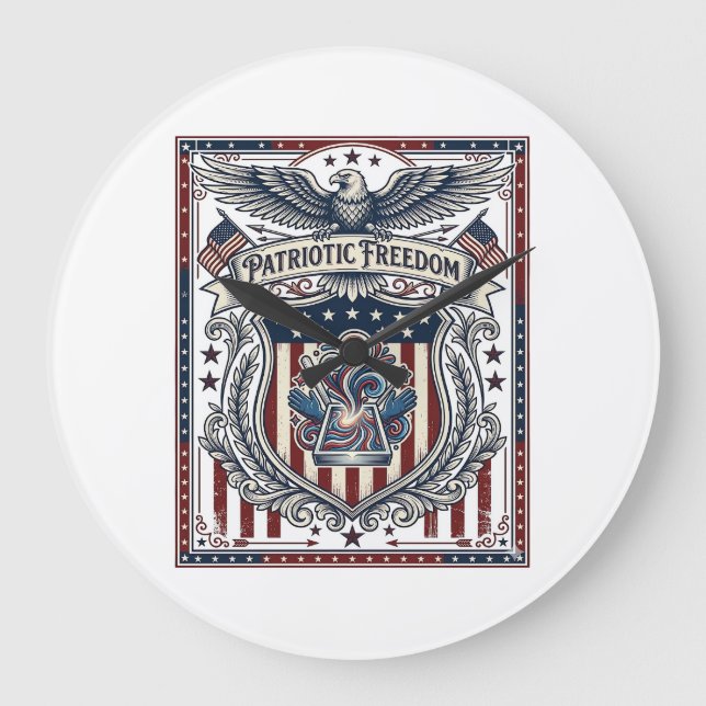 Patriotic Resin Large Clock (Front)