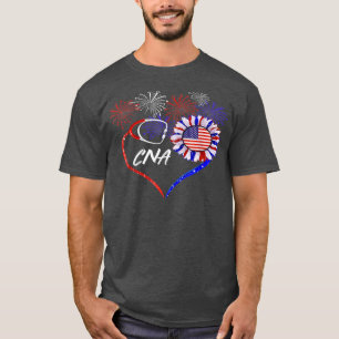 Patriotic Respiratory Therapist Sunflower 4th Of J T-Shirt