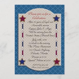 Patriotic Retirement Party Invitation