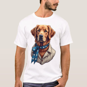 Patriotic Retriever Pride Vintage Dog Shirt