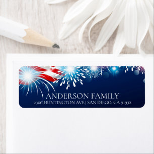 Patriotic Return Address Label