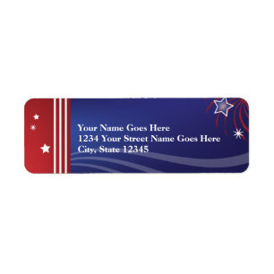 Patriotic Return Address Label