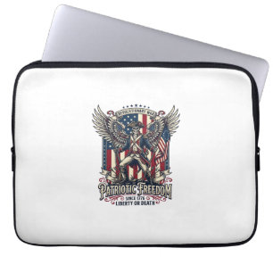 Patriotic Revolutionary War Skeleton Dark Patriot  Laptop Sleeve