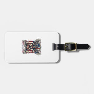 Patriotic Revolutionary War Skeleton Dark Patriot Luggage Tag