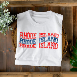Patriotic Rhode Island Red and Blue Boho T-Shirt