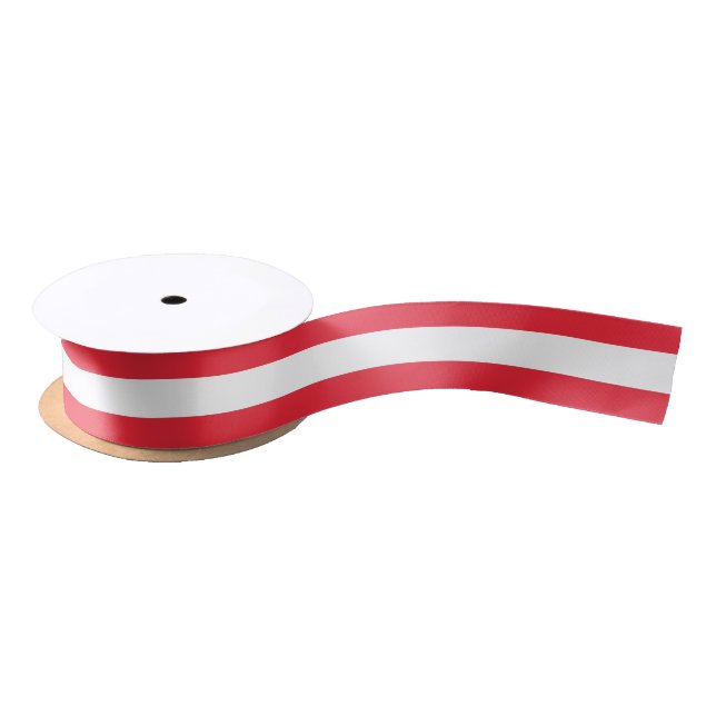 Patriotic Ribbon with Flag of Austria Satin Ribbon (Spool)