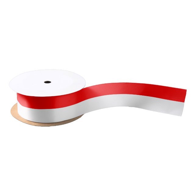 Patriotic Ribbon with Flag of Indonesia Satin Ribbon (Spool)