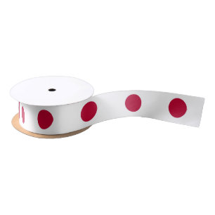 Patriotic Ribbon with Flag of Japan Satin Ribbon