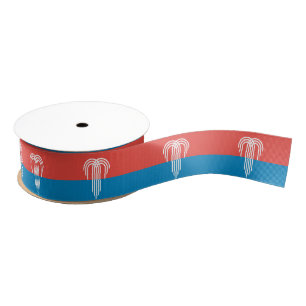 Patriotic Ribbon with Flag of Kansas City Grosgrain Ribbon