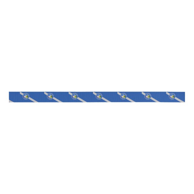 Patriotic Ribbon with Flag of Las Vegas Grosgrain Ribbon (Front)