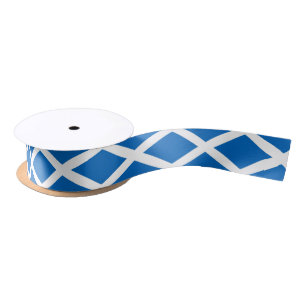 Patriotic Ribbon with Flag of Scotland Satin Ribbon