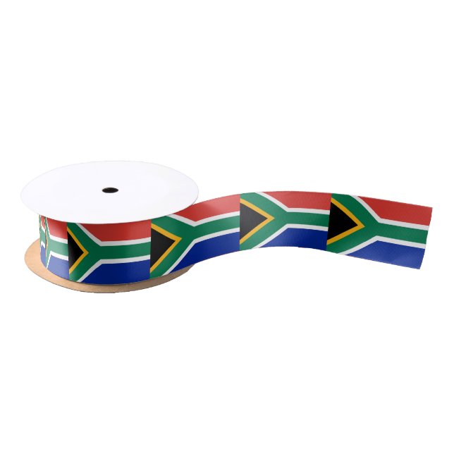 Patriotic Ribbon with Flag of South Africa Satin Ribbon (Spool)