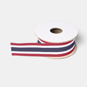 Patriotic Ribbon with Flag of Thailand Grosgrain Ribbon