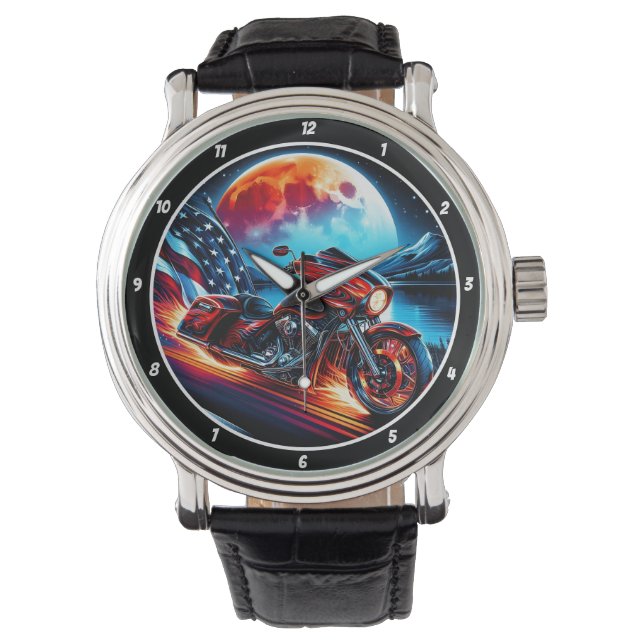 Patriotic Ride, Moonlit Horizon Watch (Front)