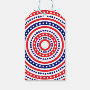 Patriotic Ring Pattern Gift Tags