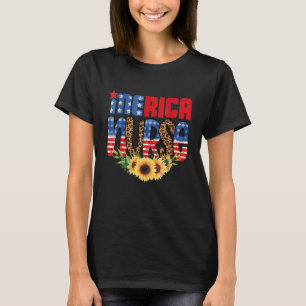 Patriotic Rn Lpn Cna American Flag July 4th Nurse T-Shirt