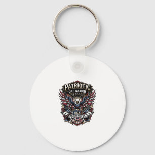 Patriotic Rock Eagle Crest Music Rock Metal Patrio Key Ring