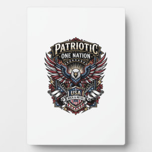 Patriotic Rock Eagle Crest Music Rock Metal Patrio Plaque